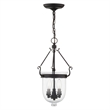 Livex Lighting Jefferson 3 Light Black Chain Lantern