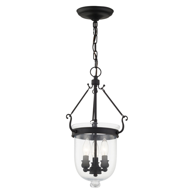 Livex Lighting Jefferson 3 Light Black Chain Lantern