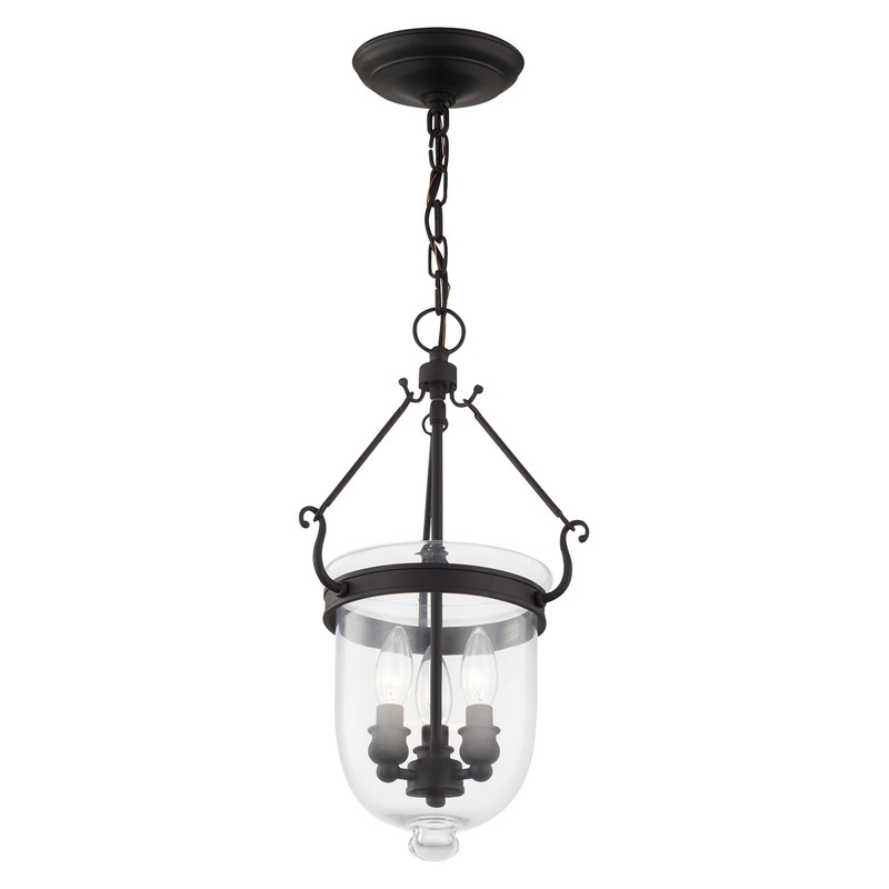 Livex Lighting Jefferson 3 Light Black Chain Lantern