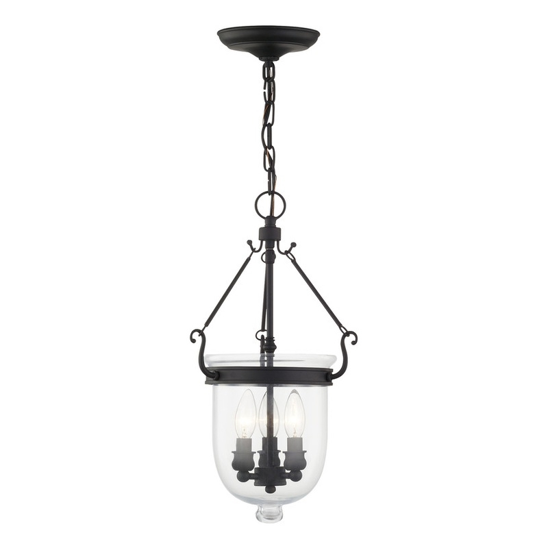 Livex Lighting Jefferson 3 Light Black Chain Lantern