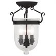 Livex Lighting Jefferson Ceiling Mount in Black
