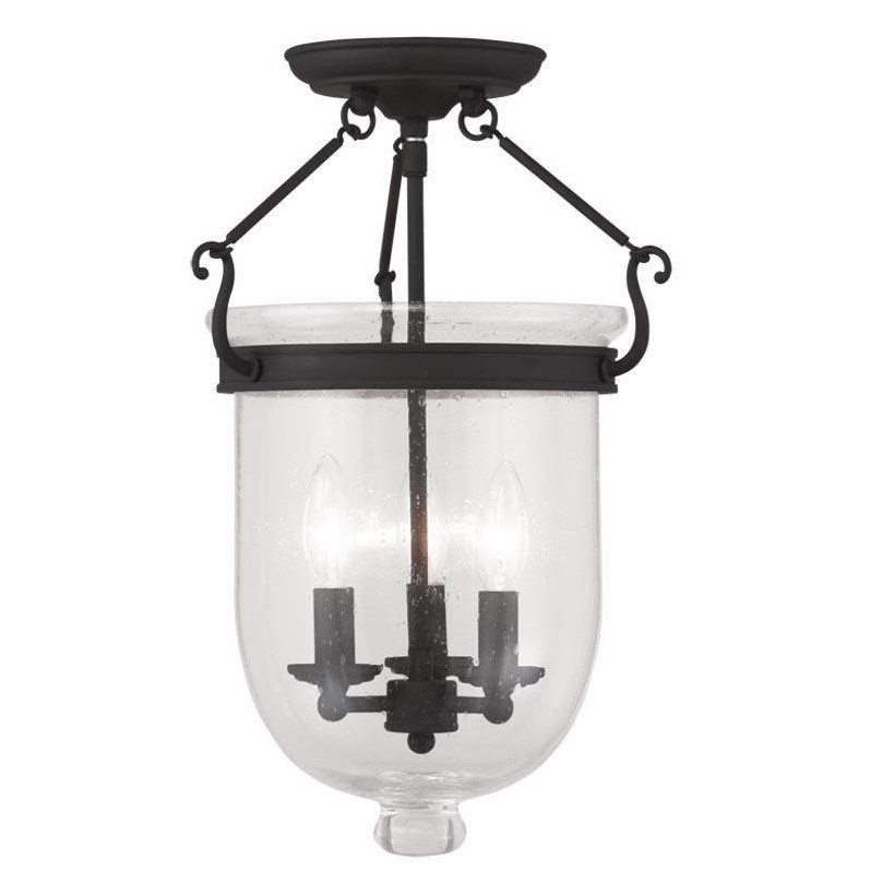 Livex Lighting Jefferson Ceiling Mount in Black