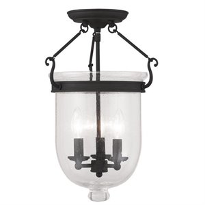 Livex Lighting Jefferson Ceiling Mount in Black