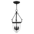 Livex Lighting Jefferson 3 Light Black Chain Lantern