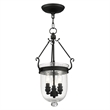 Livex Lighting Jefferson 3 Light Black Chain Lantern