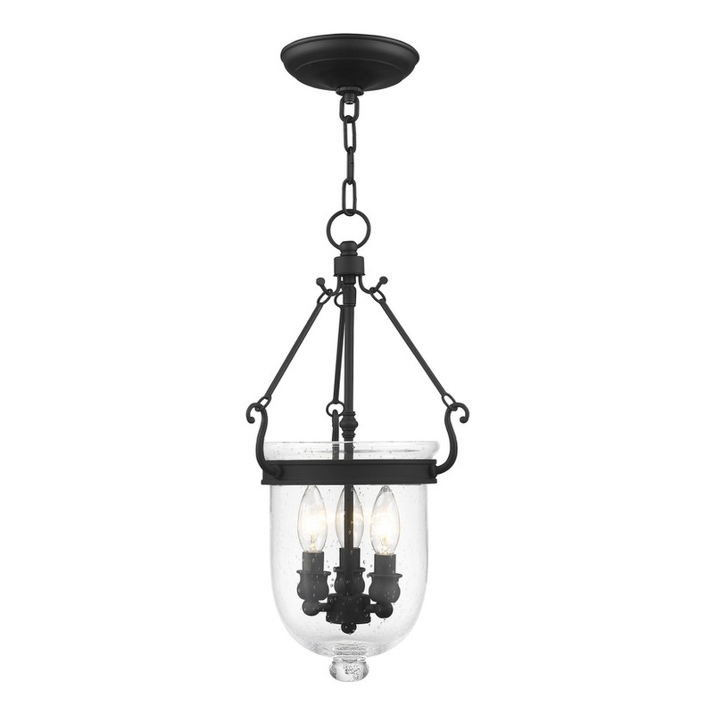 Livex Lighting Jefferson 3 Light Black Chain Lantern