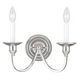 Livex Lighting Cranford Wall Sconce in Polished Nickel