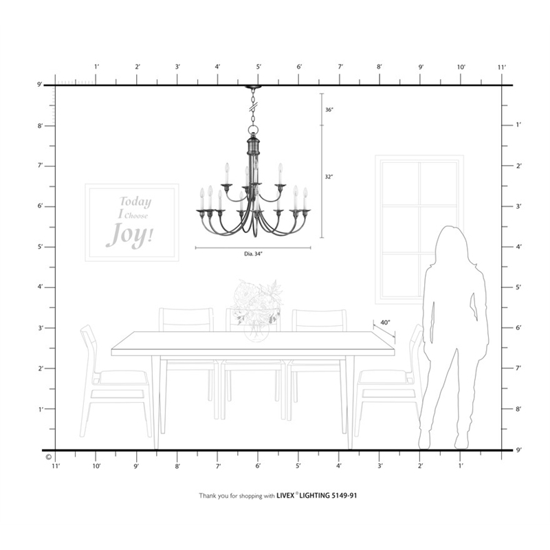 Livex Lighting Cranford Chandelier in Brushed Nickel