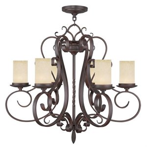Livex Lighting Millburn Manor Chandelier in Imperial Bronze