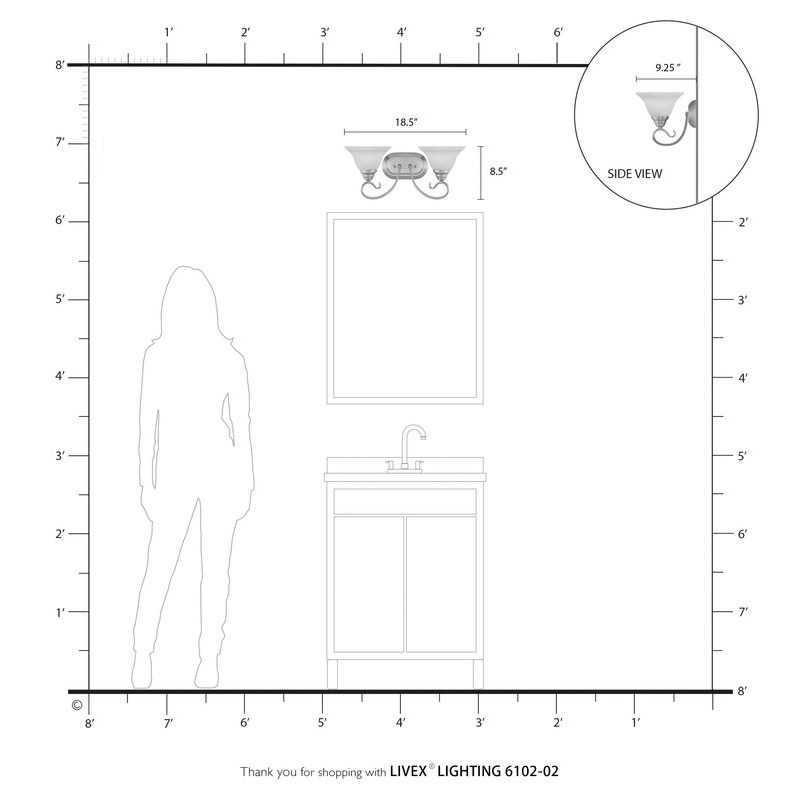 Livex Lighting Coronado Bath Light in Polished Brass