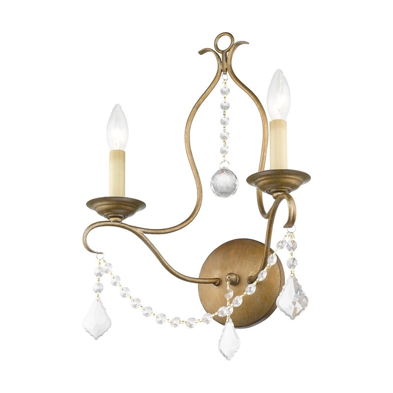 Livex Lighting Chesterfield Wall Sconce in Antique Gold Leaf