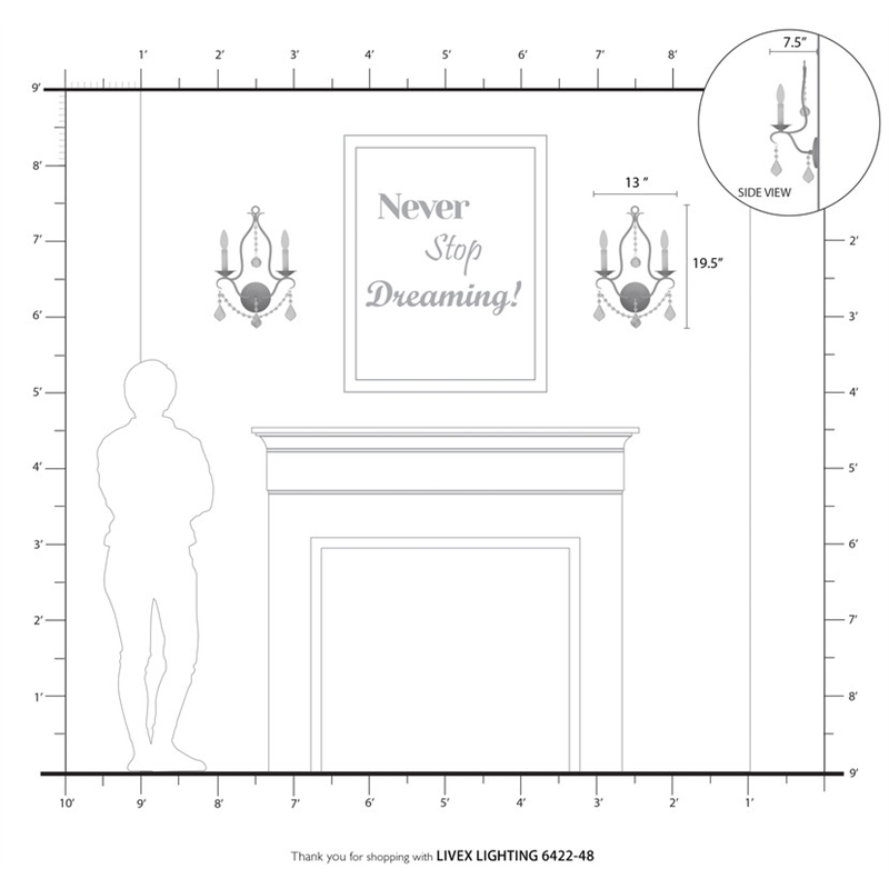 Livex Lighting Chesterfield Wall Sconce in Antique Gold Leaf