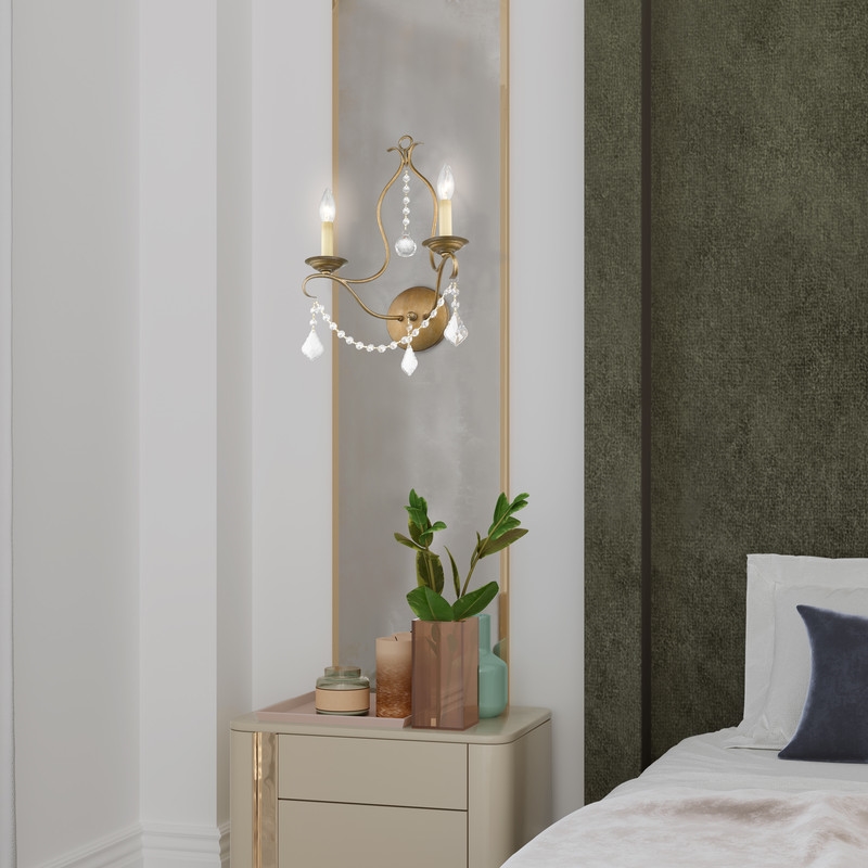 Livex Lighting Chesterfield Wall Sconce in Antique Gold Leaf