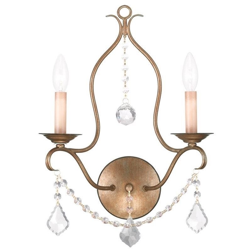 Livex Lighting Chesterfield Wall Sconce in Antique Gold Leaf