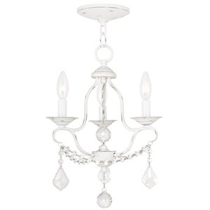 Livex Lighting Chesterfield Mini Chandelier in Antique White