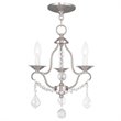 Livex Lighting Chesterfield Mini Chandelier in Brushed Nickel