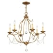 Livex Lighting Chesterfield Chandelier in Antique Gold Leaf