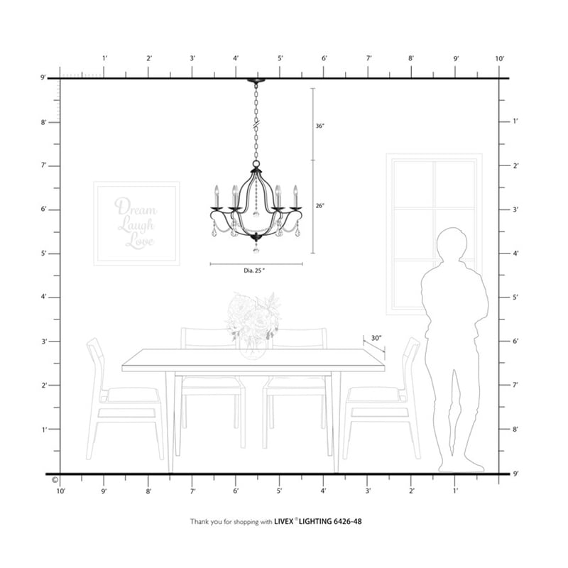 Livex Lighting Chesterfield Chandelier in Antique Gold Leaf
