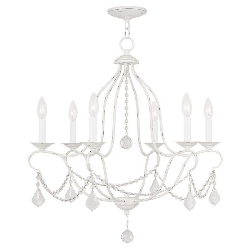 Livex Lighting Chesterfield Chandelier in Antique White