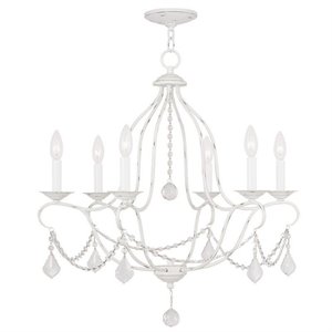 Livex Lighting Chesterfield Chandelier in Antique White