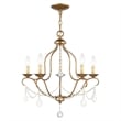 Livex Lighting Chesterfield Chandelier in Antique Gold Leaf