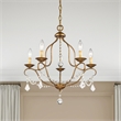 Livex Lighting Chesterfield Chandelier in Antique Gold Leaf