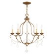 Livex Lighting Chesterfield Chandelier in Antique Gold Leaf