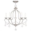 Livex Lighting Chesterfield Chandelier in Brushed Nickel