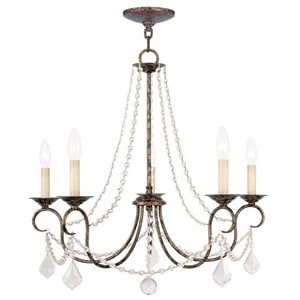 Livex Lighting Pennington Chandelier in Hand Applied Venetian Golden Bronze