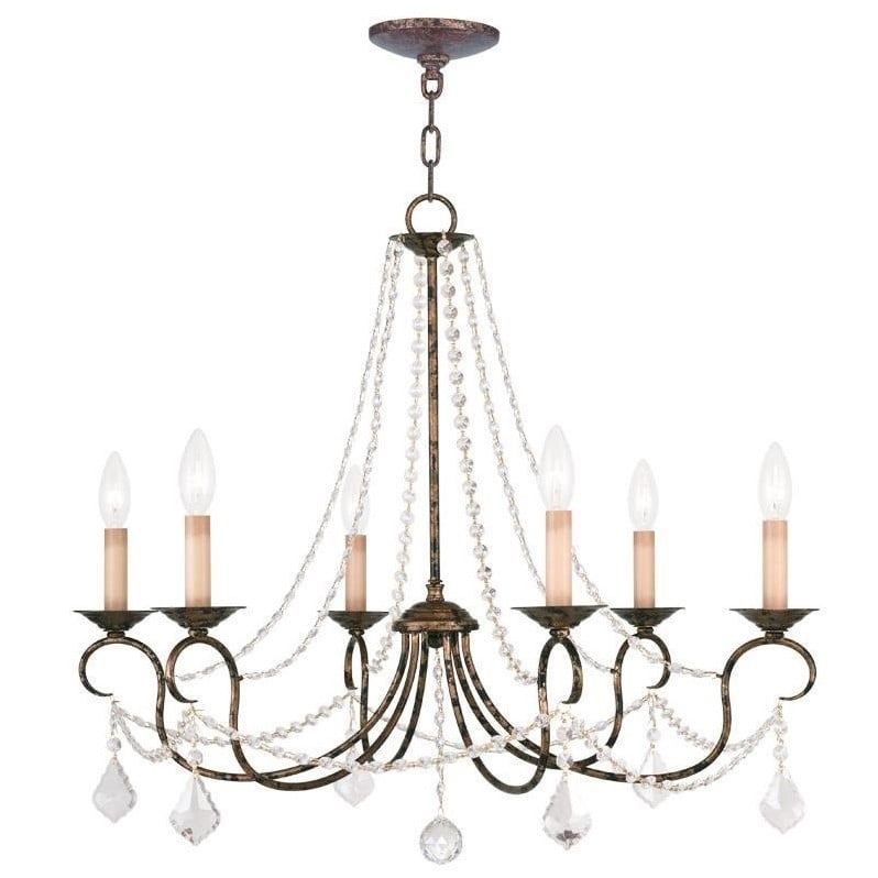 Livex Lighting Pennington Chandelier in Hand Applied Venetian Golden Bronze