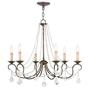 Livex Lighting Pennington Chandelier in Hand Applied Venetian Golden Bronze