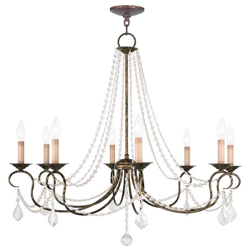 Livex Lighting Pennington Chandelier in Hand Applied Venetian Golden Bronze