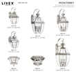 Livex Lighting Monterey 1-Light 60W Brass Outdoor Wall Lantern in Brushed Nickel