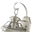 Livex Lighting Monterey 1-Light 60W Brass Outdoor Wall Lantern in Brushed Nickel