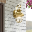 Livex Lighting Monterey 1-Light 60W Brass Outdoor Wall Lantern in Polished Brass