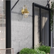 Livex Lighting Monterey 1-Light 60W Brass Outdoor Wall Lantern in Polished Brass