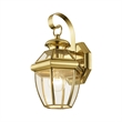 Livex Lighting Monterey 1-Light 60W Brass Outdoor Wall Lantern in Polished Brass