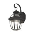 Livex Lighting Monterey 1-Light 60W Brass Outdoor Wall Lantern in Black