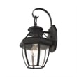 Livex Lighting Monterey 1-Light 60W Brass Outdoor Wall Lantern in Black