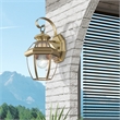 Livex Lighting Monterey 1-Light 60W Brass Outdoor Wall Lantern in Antique Brass