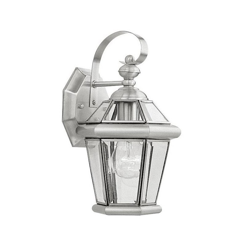 Livex Lighting Georgetown Outdoor Wall Lantern in Brushed Nickel