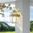Livex Lighting Monterey 1-Light 100W Brass Outdoor Wall Lantern in Brass