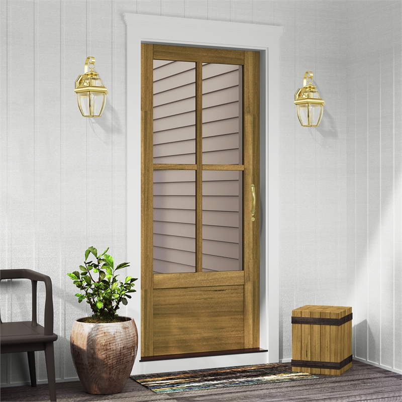 Livex Lighting Monterey 1-Light 100W Brass Outdoor Wall Lantern in Brass