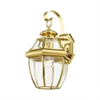 Livex Lighting Monterey 1-Light 100W Brass Outdoor Wall Lantern in Brass