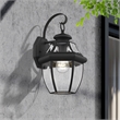 Livex Lighting Monterey 1-Light 100W Brass Outdoor Wall Lantern in Black