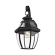 Livex Lighting Monterey 1-Light 100W Brass Outdoor Wall Lantern in Black