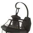 Livex Lighting Monterey 1-Light 100W Brass Outdoor Wall Lantern in Black