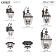 Livex Lighting Monterey 1-Light 100W Brass Outdoor Wall Lantern in Bronze