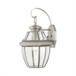 Livex Lighting Monterey 1-Light 100W Brass Outdoor Wall Lantern in Nickel