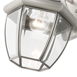 Livex Lighting Monterey 1-Light 100W Brass Outdoor Wall Lantern in Nickel